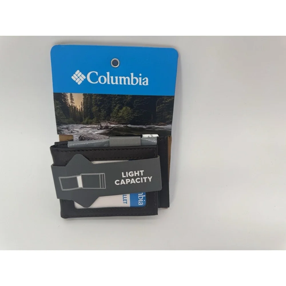 Columbia Light Capacity RIFD Security Magnetic Closure Wallet Card Holder Men's